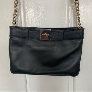 Kate Spade.Black Leather Crossbody